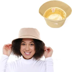 Satin-Lined Cotton Bucket Hat: Stylish Sun Protection Satin Lined Bucket Hat for Women Outdoor Adventures