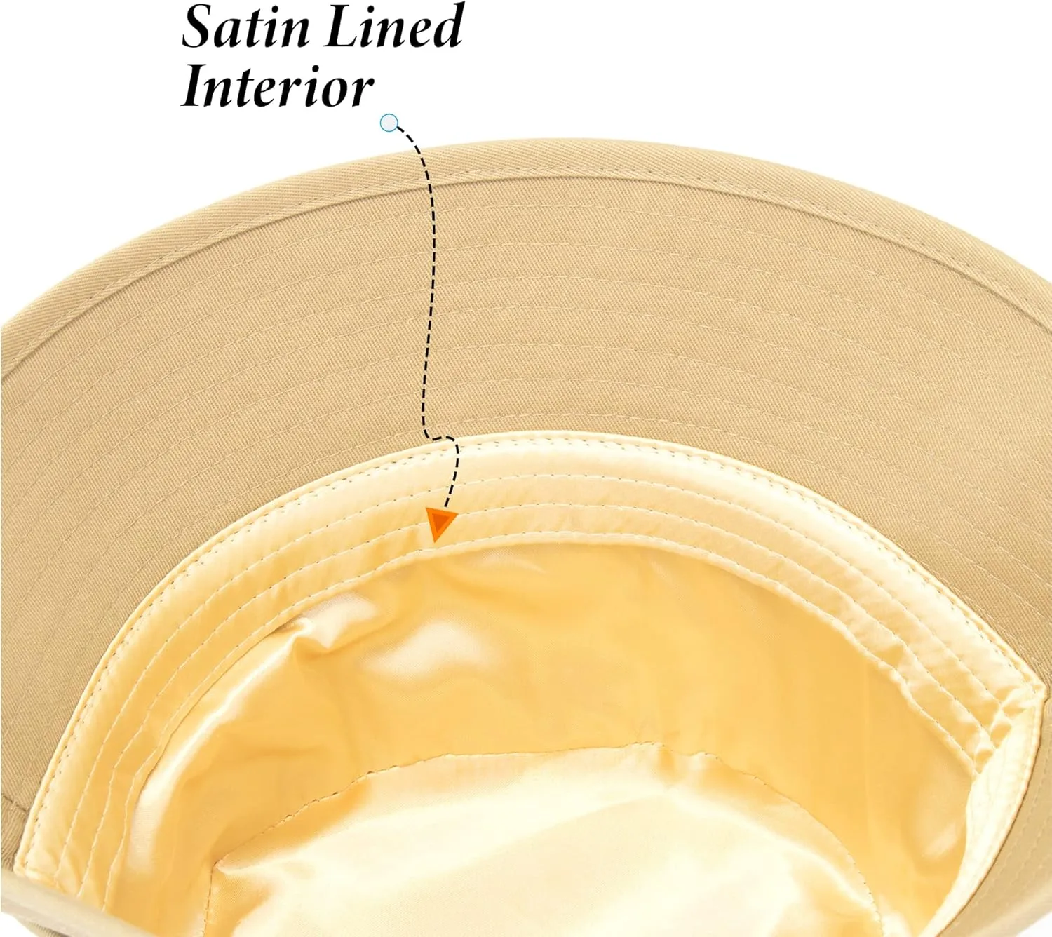 Satin-Lined Cotton Bucket Hat: Stylish Sun Protection Satin Lined Bucket Hat for Women Outdoor Adventures