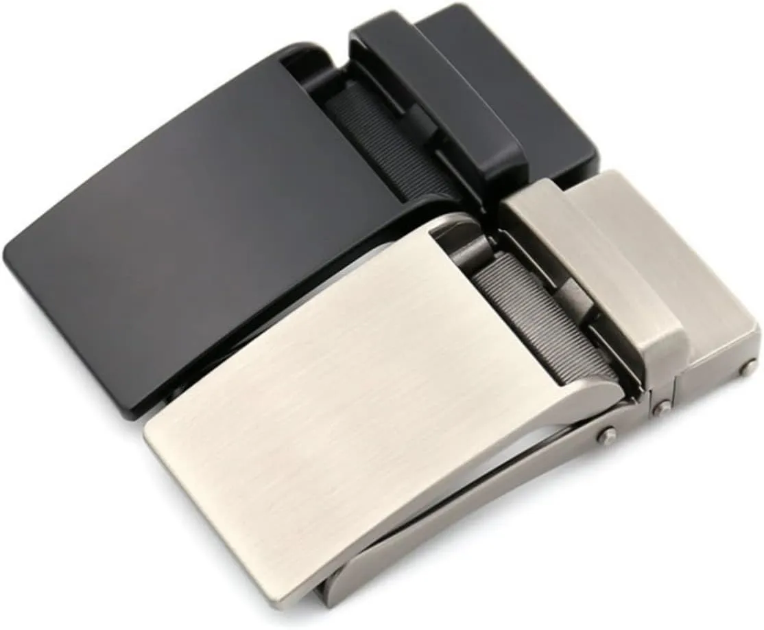 Sewroro Ratchet Belt Buckle Western Belt Leather Belts for Men Nickel Multi Buckle Square Buckles Buckle