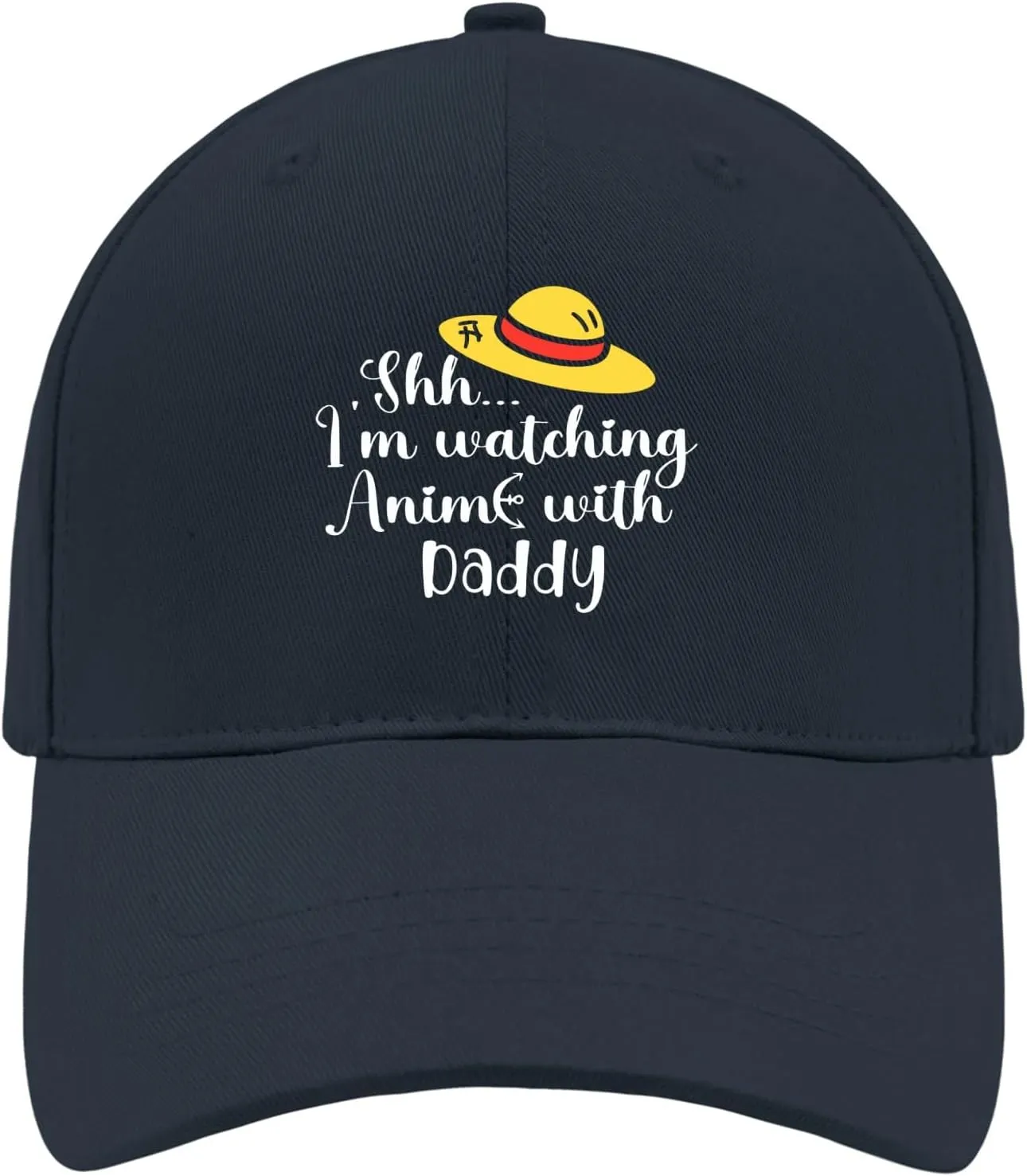 Shh Im Watching Anime with Daddy First Fathers Day Hat for Women Baseball Cap Classic Washed Dad