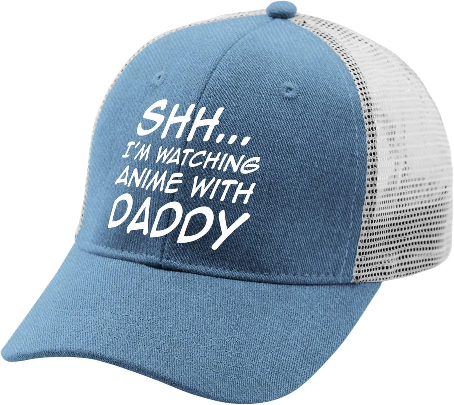 Shh Im Watching Anime with Daddy First Fathers Day Hat for Women Baseball Cap Vintage Washed