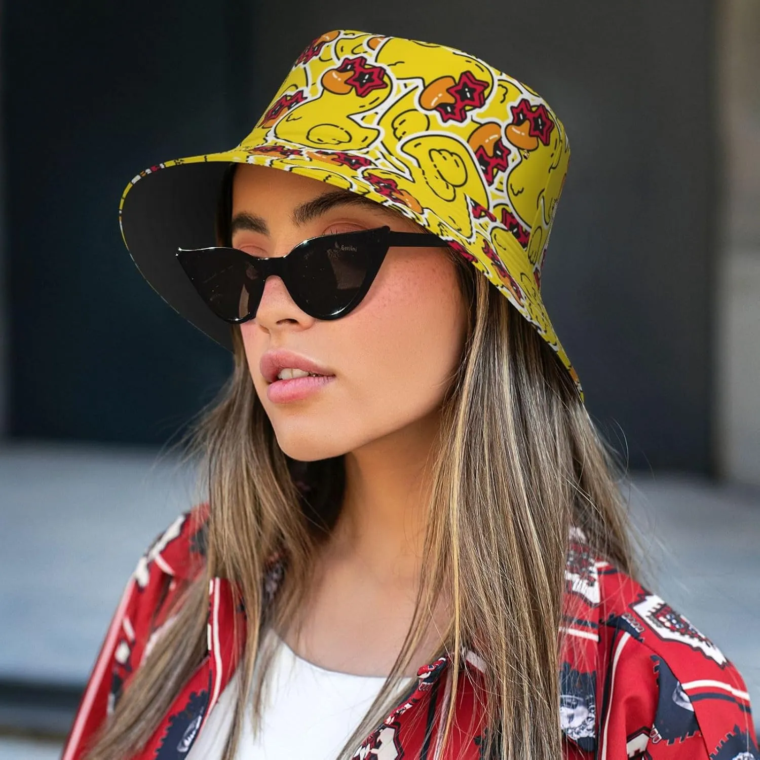 Small Daisy Green Chrysanthemum Flower Bucket Hats Fashion Sun Cap Packable Outdoor Fisherman Hat for Women and Men