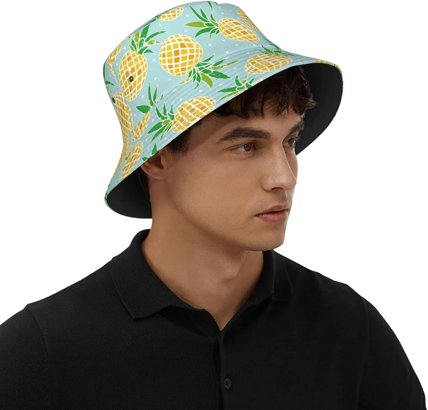 Small Daisy Green Chrysanthemum Flower Bucket Hats Fashion Sun Cap Packable Outdoor Fisherman Hat for Women and Men