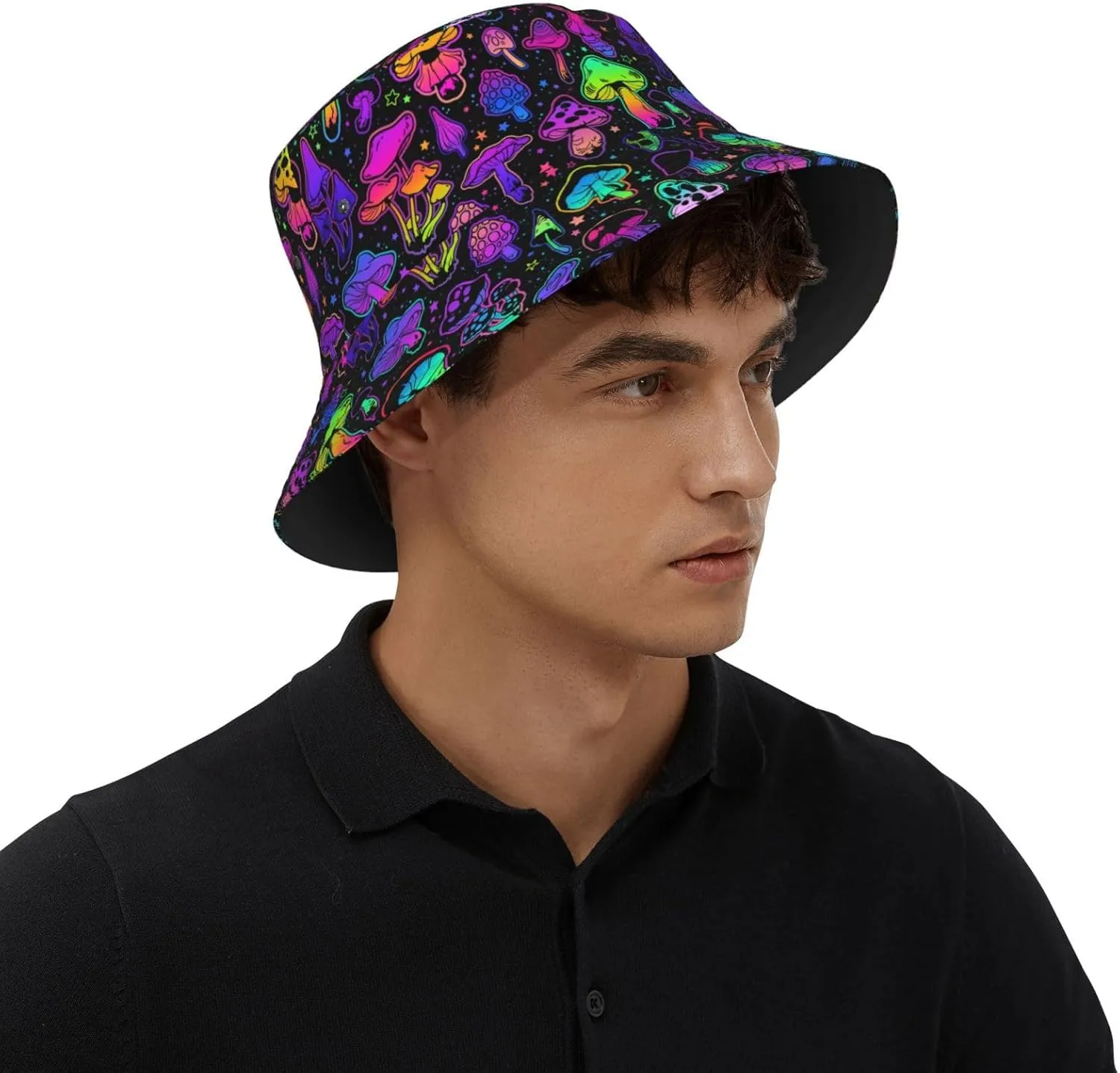 Small Daisy Green Chrysanthemum Flower Bucket Hats Fashion Sun Cap Packable Outdoor Fisherman Hat for Women and Men
