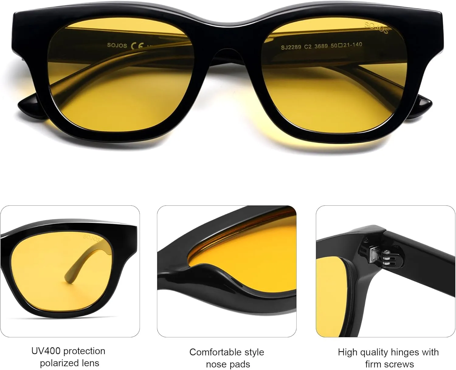 SOJOS Polarized Sunglasses womens men Trendy Small Designer Shades SJ2289