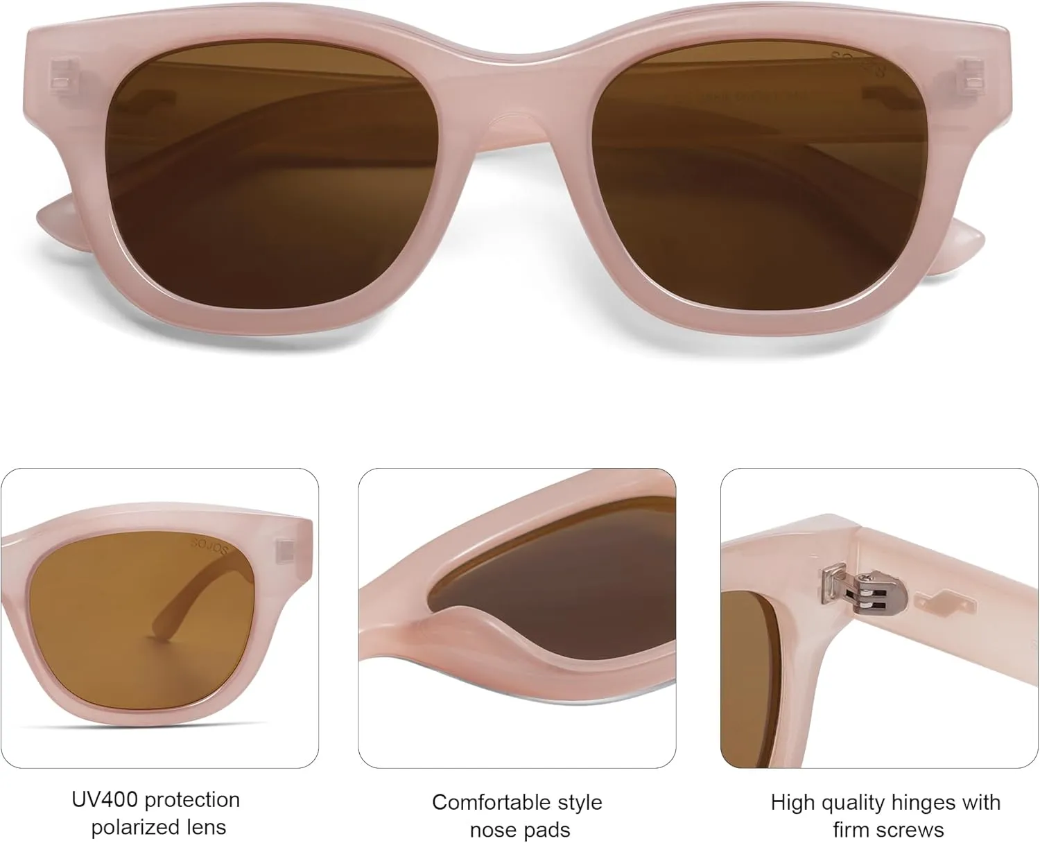 SOJOS Polarized Sunglasses womens men Trendy Small Designer Shades SJ2289