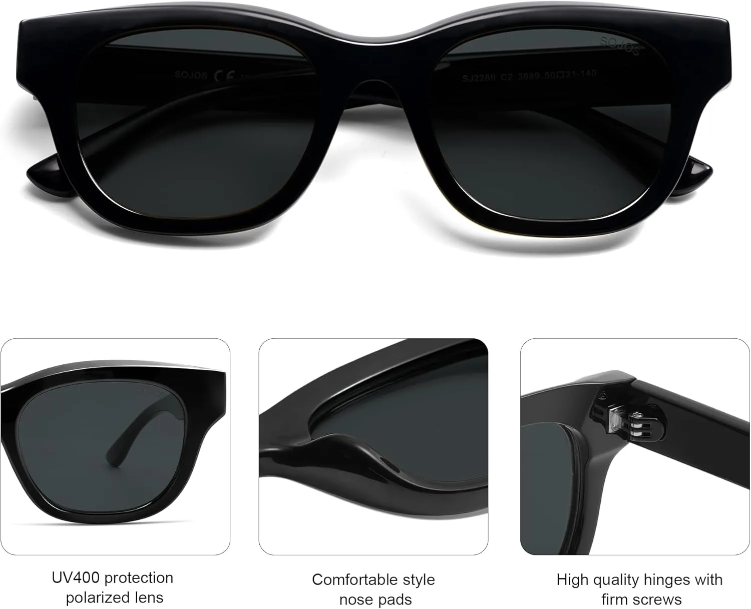 SOJOS Polarized Sunglasses womens men Trendy Small Designer Shades SJ2289