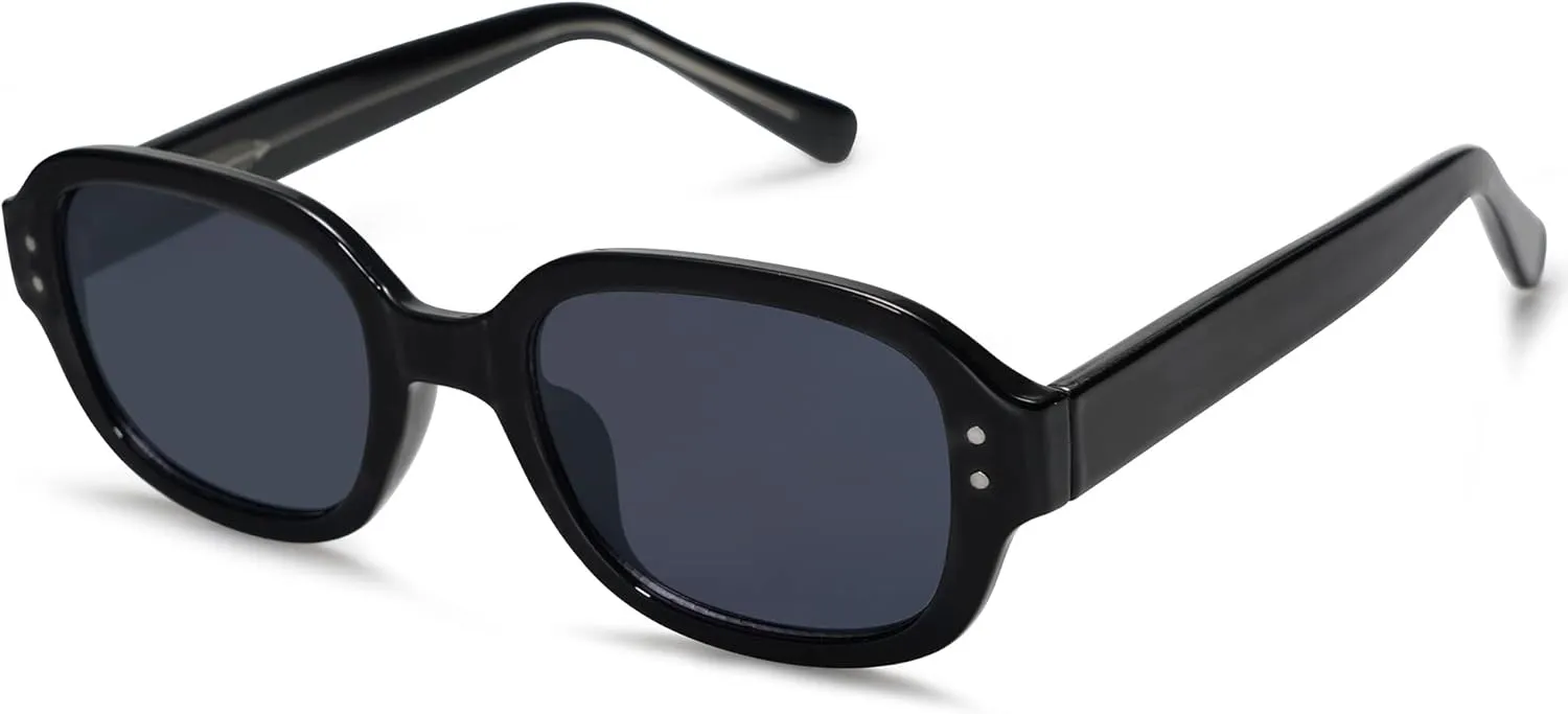 SOJOS Rectangle Sunglasses for Women Vintage Trendy Outdoor Travel Sun Glasses Square Frame SJ2218