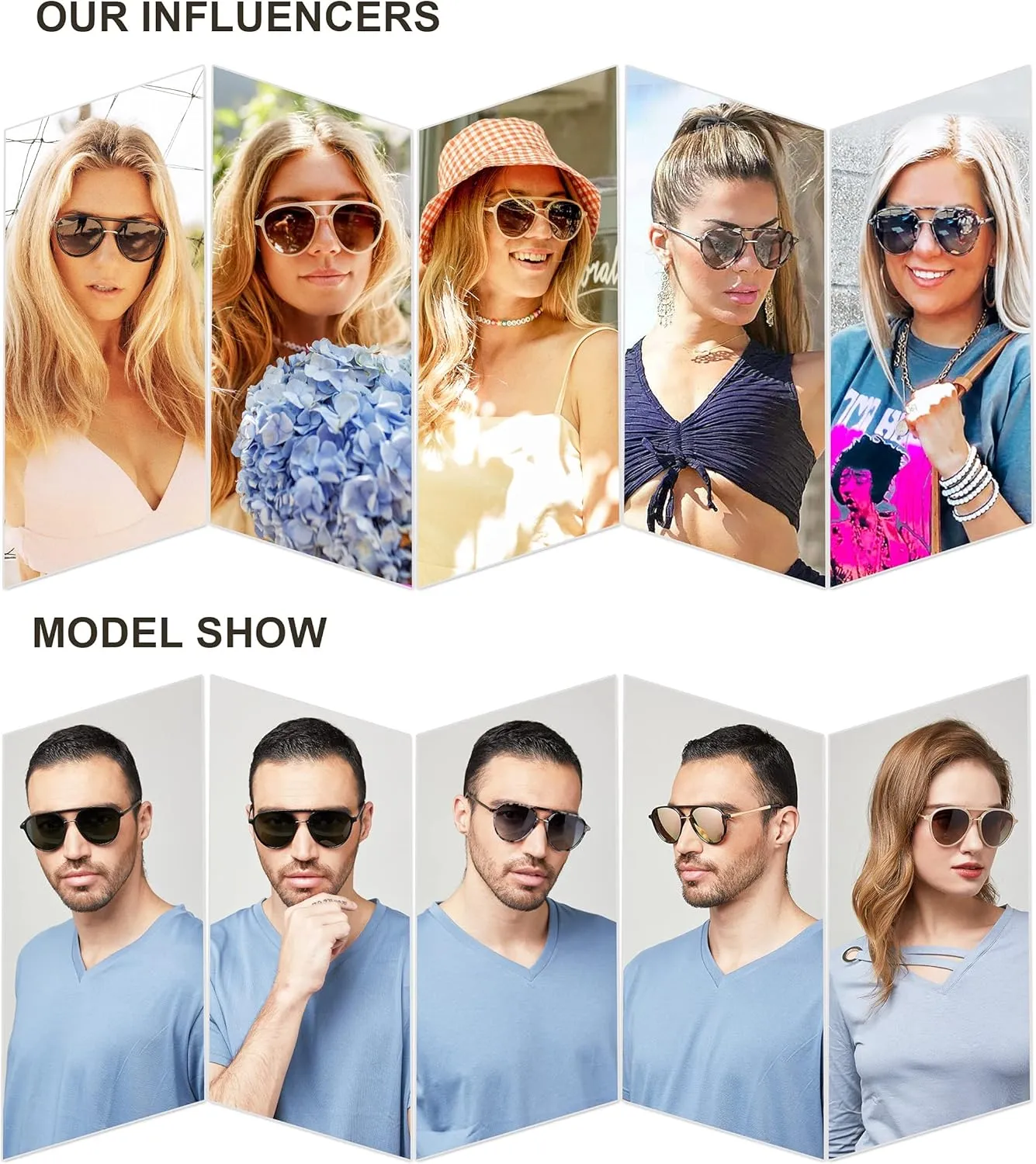 SOJOS Retro Aviator Polarized Sunglasses for Women Men Double Bridge Ladies Shades