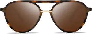 SOJOS Retro Aviator Polarized Sunglasses for Women Men Double Bridge Ladies Shades