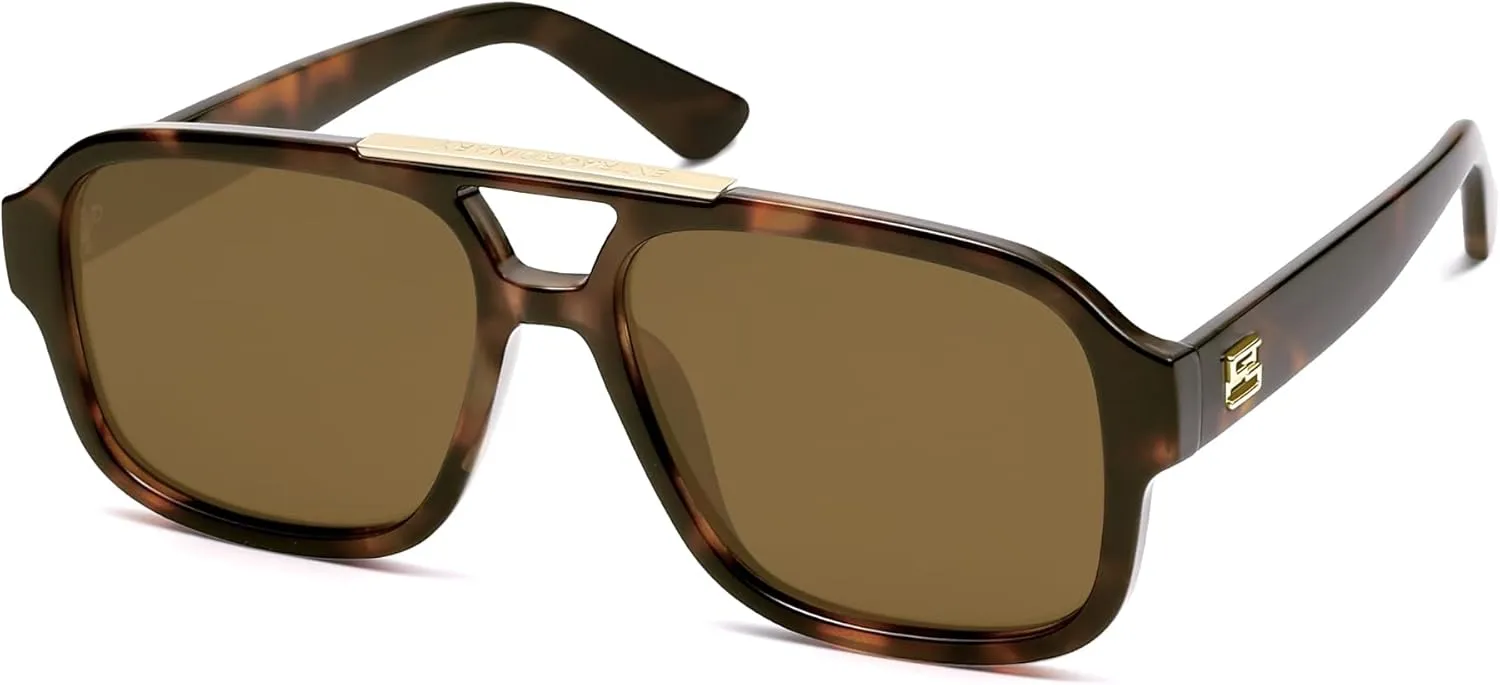 SOJOS Retro Aviator Sunglasses Womens Mens Polarized Vintage Trendy Rectangle Women Sunnies SJ2335