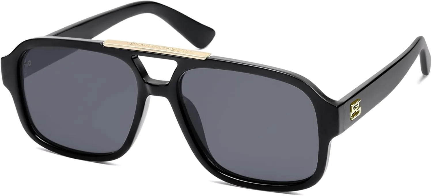 SOJOS Retro Aviator Sunglasses Womens Mens Polarized Vintage Trendy Rectangle Women Sunnies SJ2335