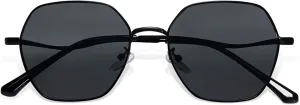 SOJOS Retro Hexagon Square Polarized Sunglasses for Women Men Vintage Hexagonal Polygon Shades SJ1101