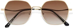 SOJOS Retro Hexagon Square Polarized Sunglasses for Women Men Vintage Hexagonal Polygon Shades SJ1101