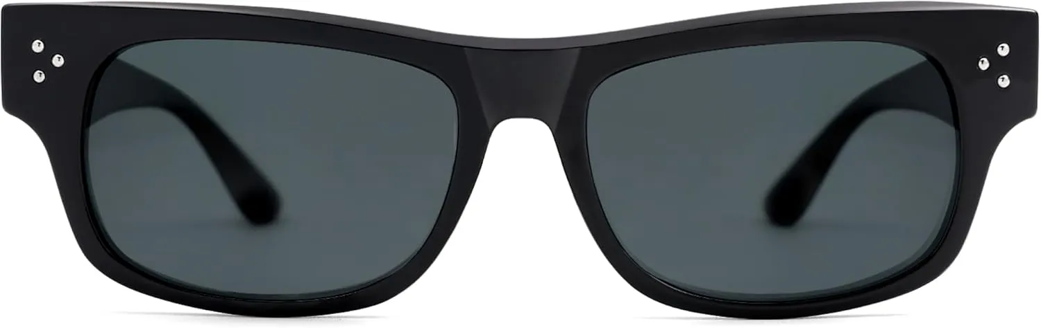 SOJOS Retro Rectangle Polarized Sunglasses for Women Men Vintage Shades UV400 Protection Sunnies SJ2338