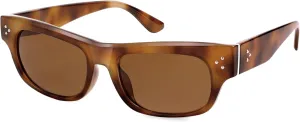 SOJOS Retro Rectangle Polarized Sunglasses for Women Men Vintage Shades UV400 Protection Sunnies SJ2338