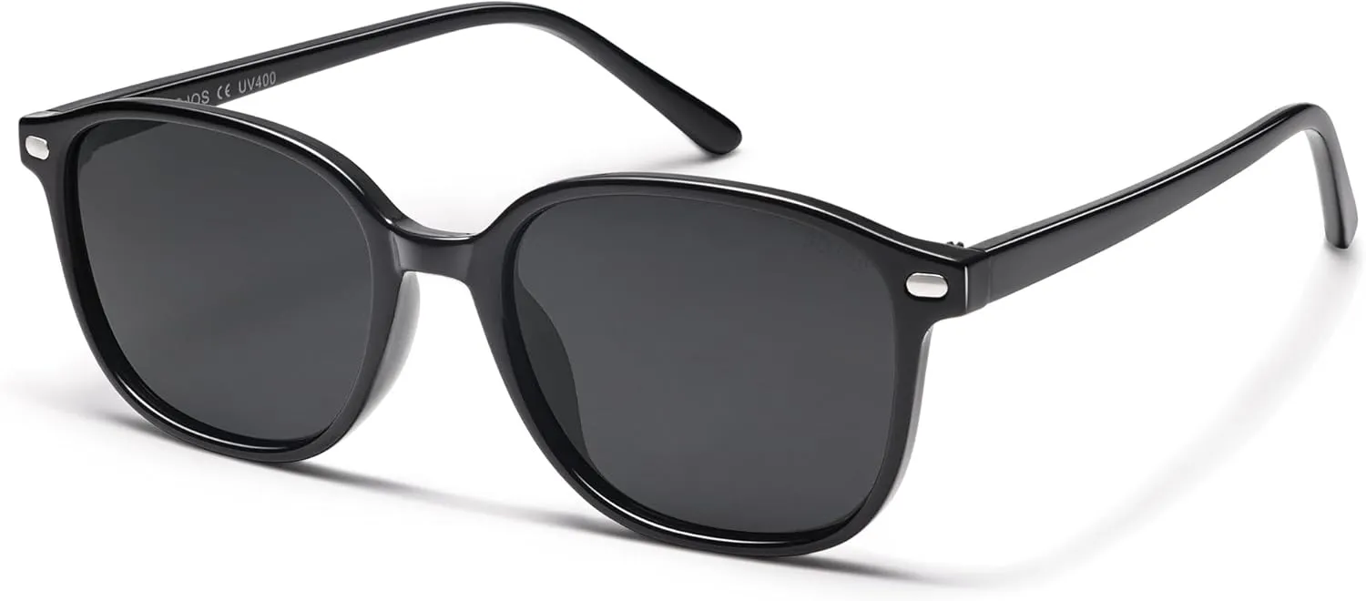 SOJOS Retro Square Polarized Sunglasses for Women Men Trendy Classic UV Protection Unisex Sunnies SJ2171