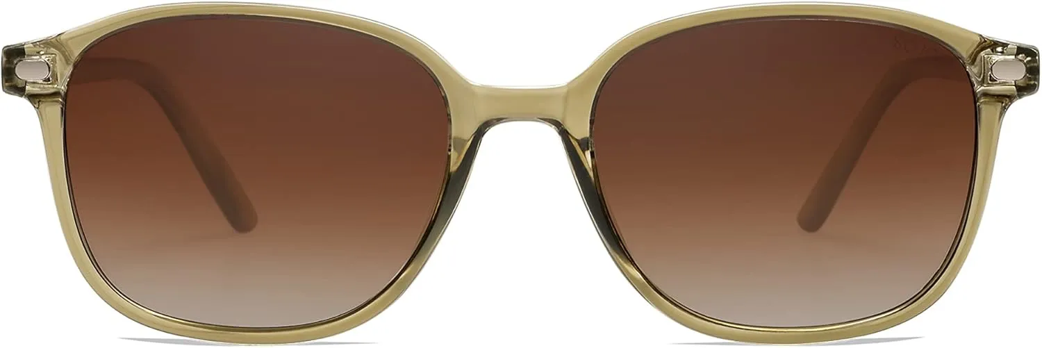SOJOS Retro Square Polarized Sunglasses for Women Men Trendy Classic UV Protection Unisex Sunnies SJ2171