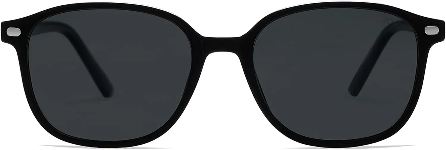 SOJOS Retro Square Polarized Sunglasses for Women Men Trendy Classic UV Protection Unisex Sunnies SJ2171