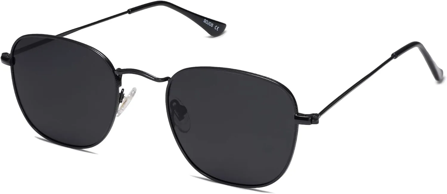 SOJOS Square Polarized Sunglasses for Men Women Classic Vintage Retro Style