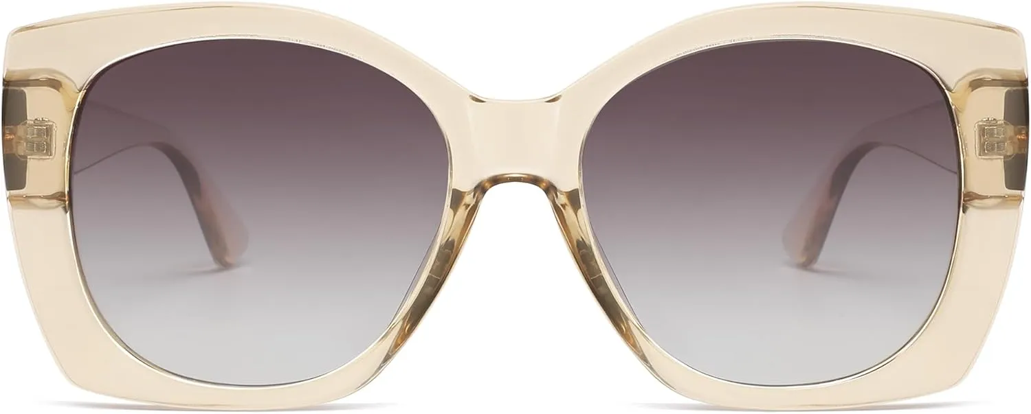 SOJOS Trendy Polarized Round Oversized Sunglasses Womens Square Women Sun Glasses SJ2340