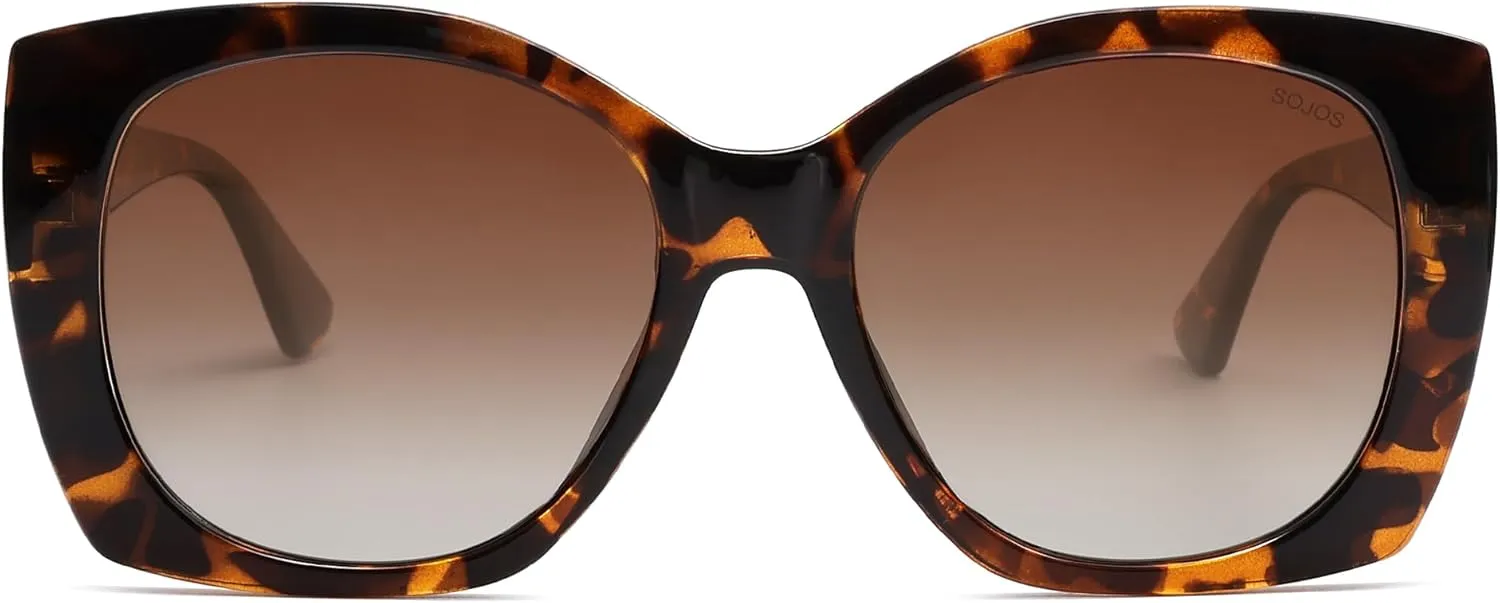 SOJOS Trendy Polarized Round Oversized Sunglasses Womens Square Women Sun Glasses SJ2340