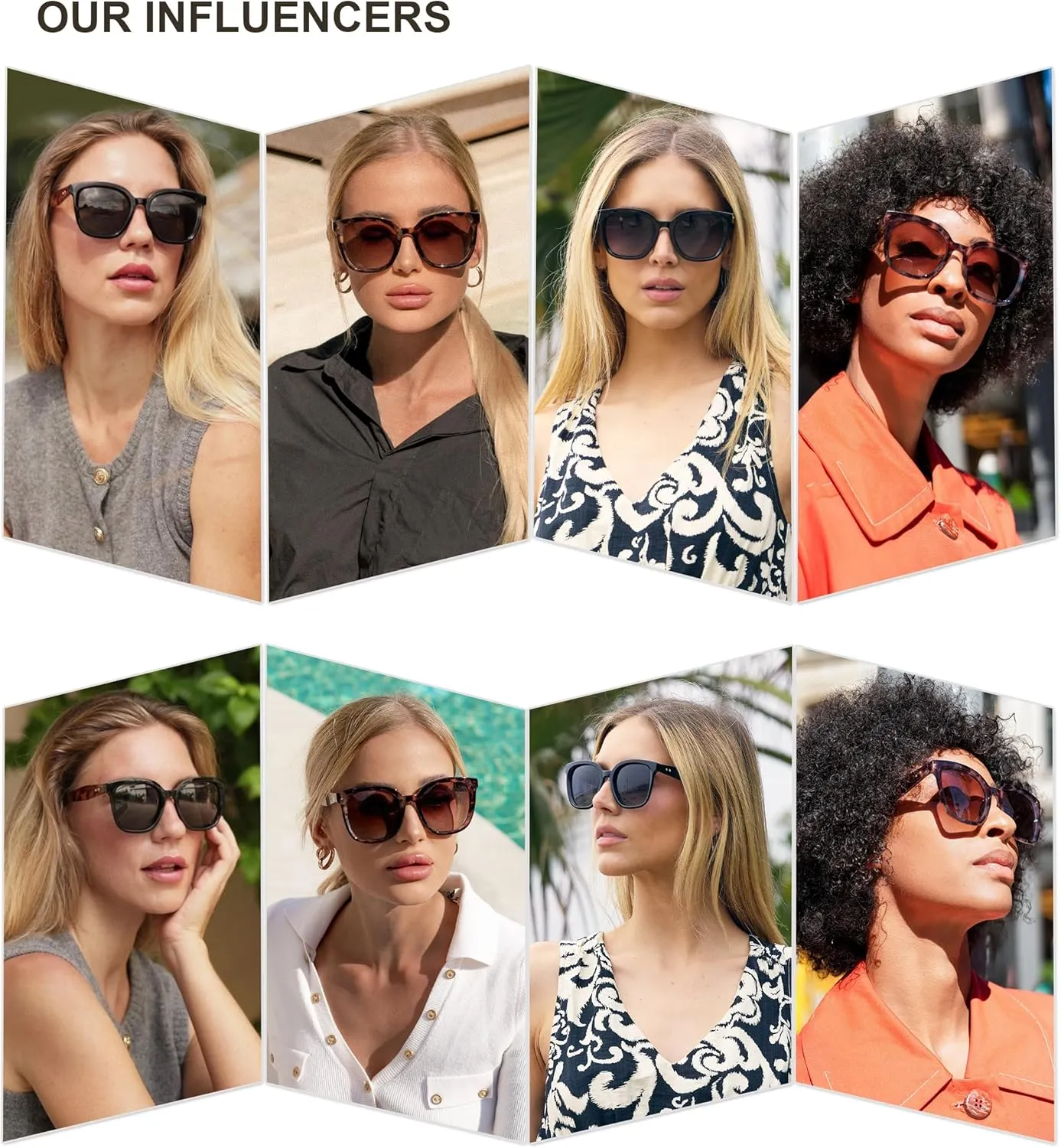 SOJOS Trendy Polarized Sunglasses for Women Classic Retro Square Womens Shade Sunnies SJ2333