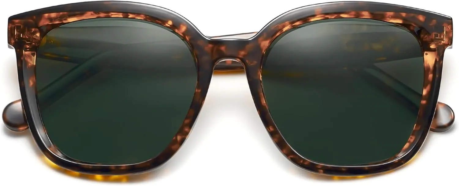 SOJOS Trendy Polarized Sunglasses for Women Classic Retro Square Womens Shade Sunnies SJ2333
