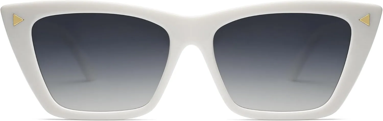 SOJOS Trendy Sunglasses Womens Cute Cat Eye Polarized Square Women Designer Shades SJ2297