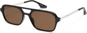 SOJOS Vintage Polarized Aviator Sunglasses for Women Men 70s Retro Flat Narrow Rectangular Womens Glasses SJ2186