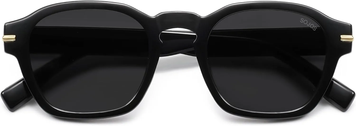 SOJOS Vintage Retro Square Polarized Sunglasses Men Trendy Womens Sun Glasses SJ2382