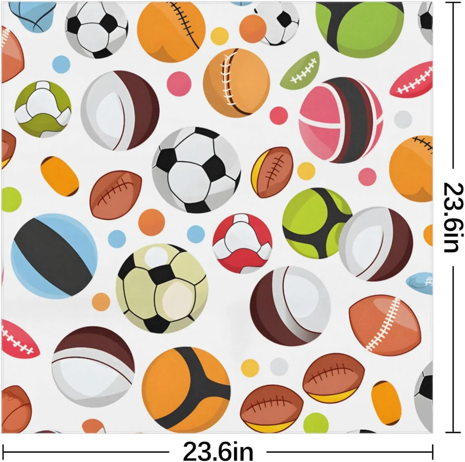 Starry Soccer Football Silk Scarf for Women 23.6x23.6" Satin Head Scarf