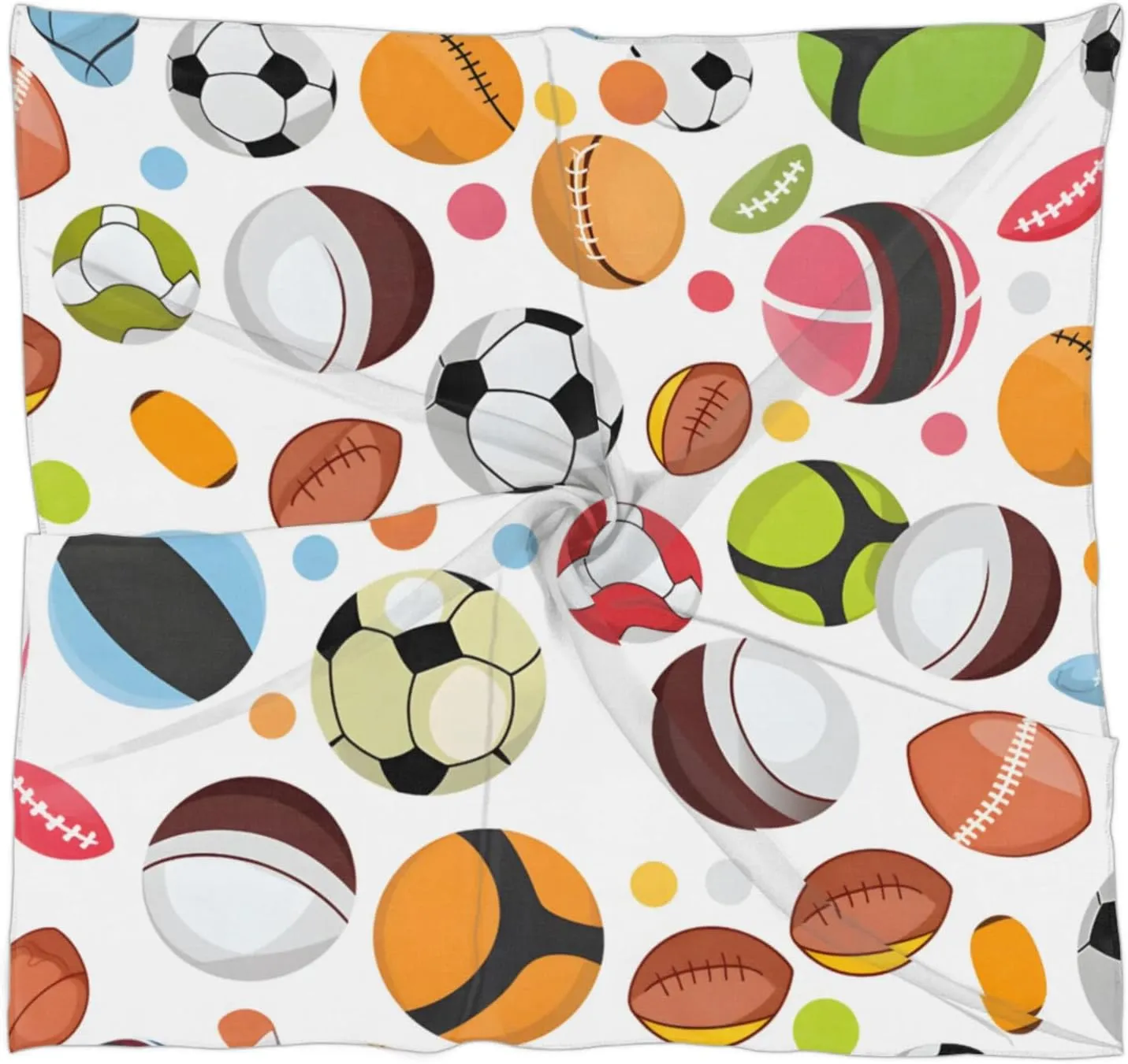 Starry Soccer Football Silk Scarf for Women 23.6x23.6" Satin Head Scarf