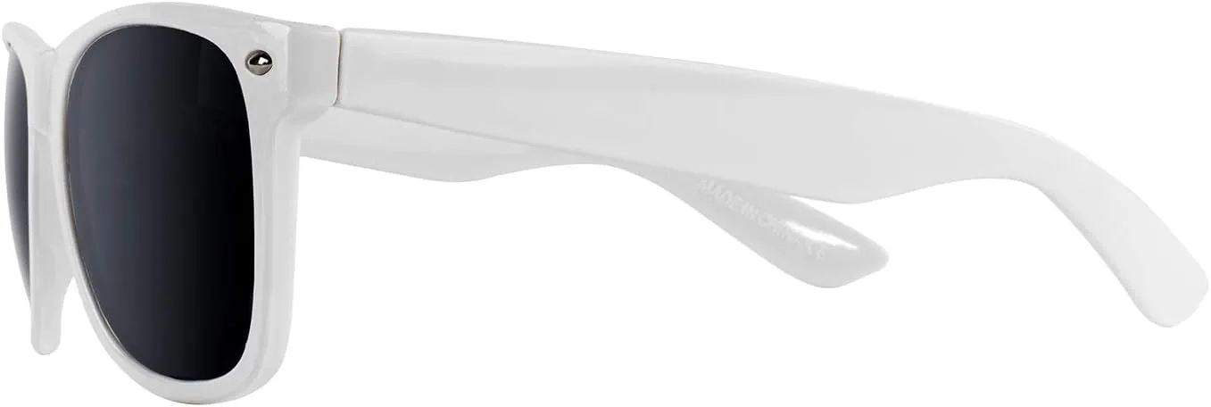 Super Z Outlet Plastic Vintage Retro Style Sunglasses Classic Shades Eyewear Party Favors (12, White)