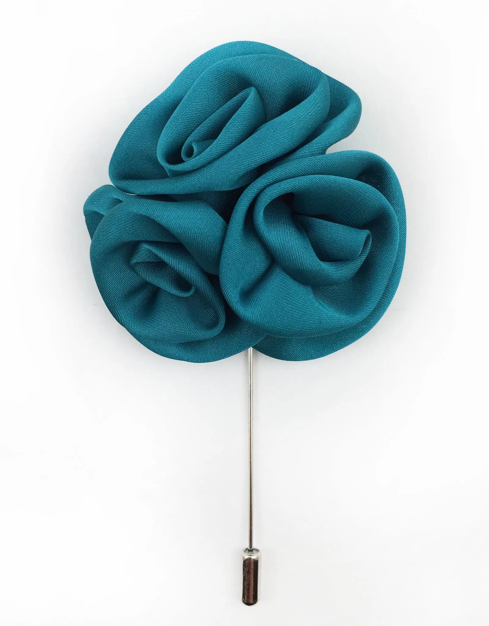 Teal Flower Lapel Pin