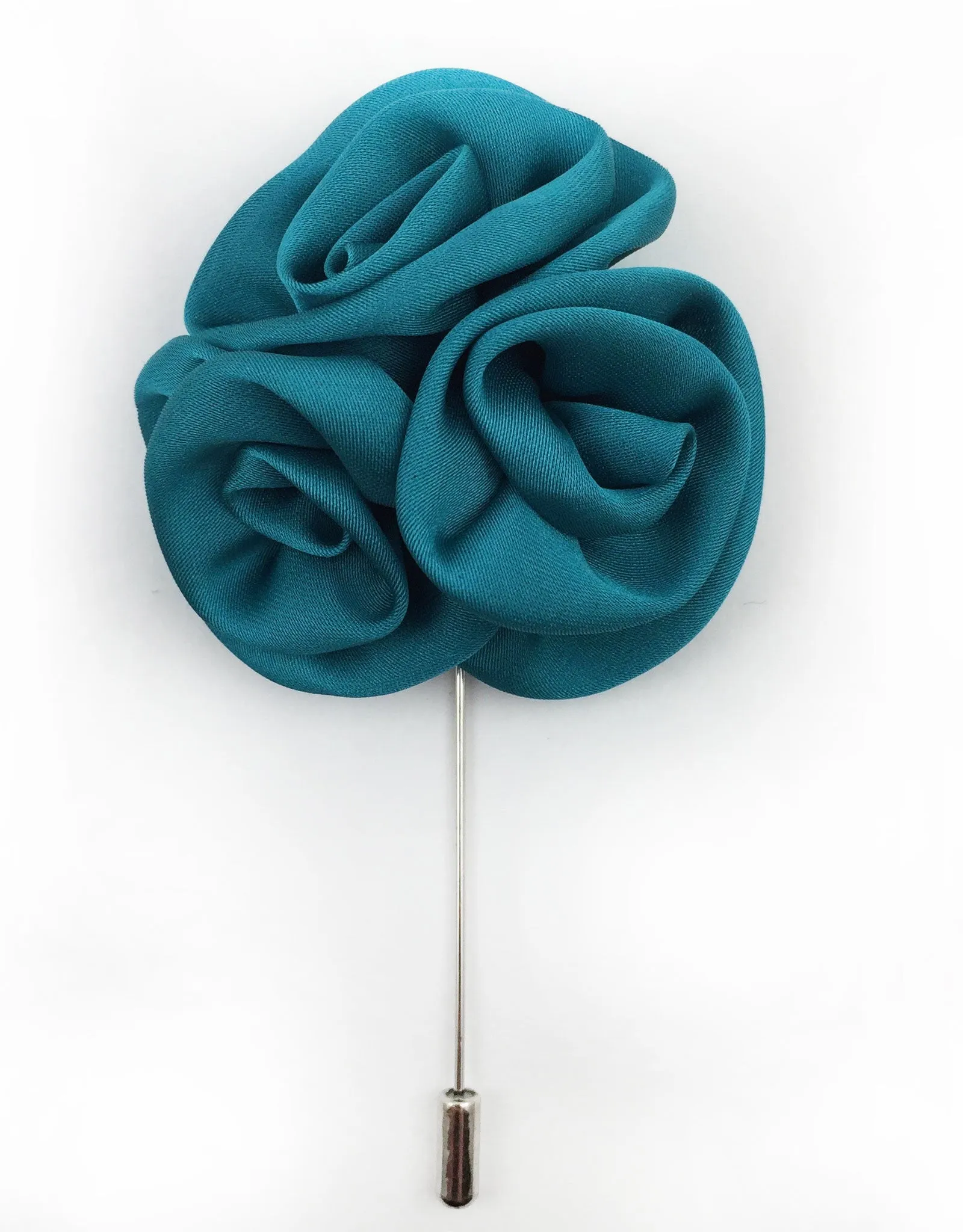 Teal Flower Lapel Pin