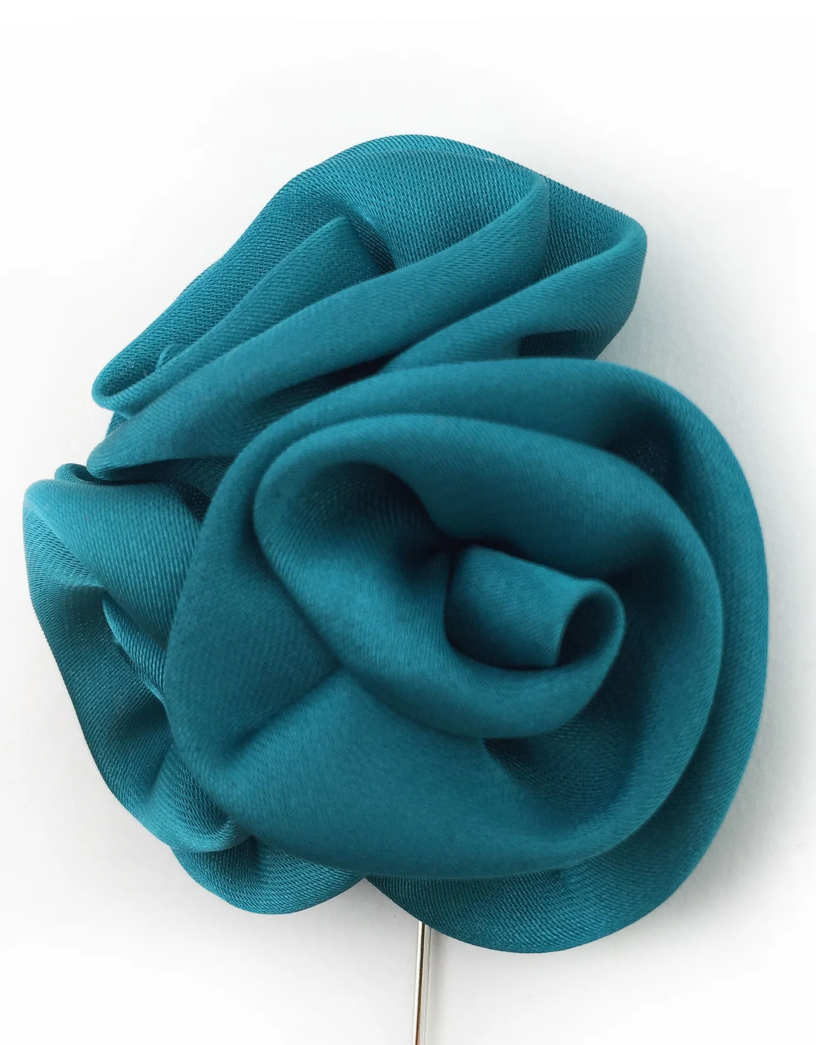 Teal Flower Lapel Pin