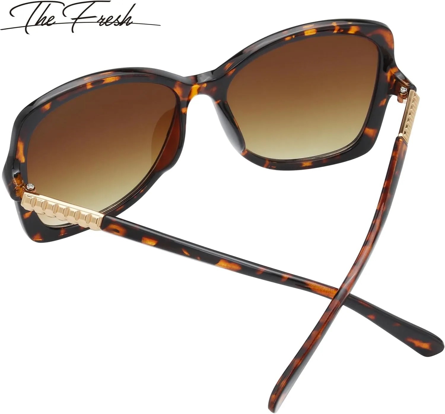The Fresh Women's Oversized Square Jackie O Cat Eye Hybrid Butterfly Fashion Sunglasses - Exquisite Packaging