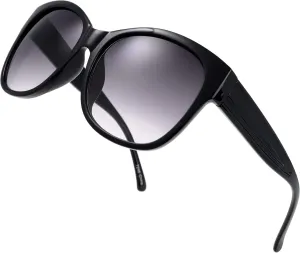 The Fresh Women's Oversized Square Jackie O Cat Eye Hybrid Butterfly Fashion Sunglasses - Exquisite Packaging