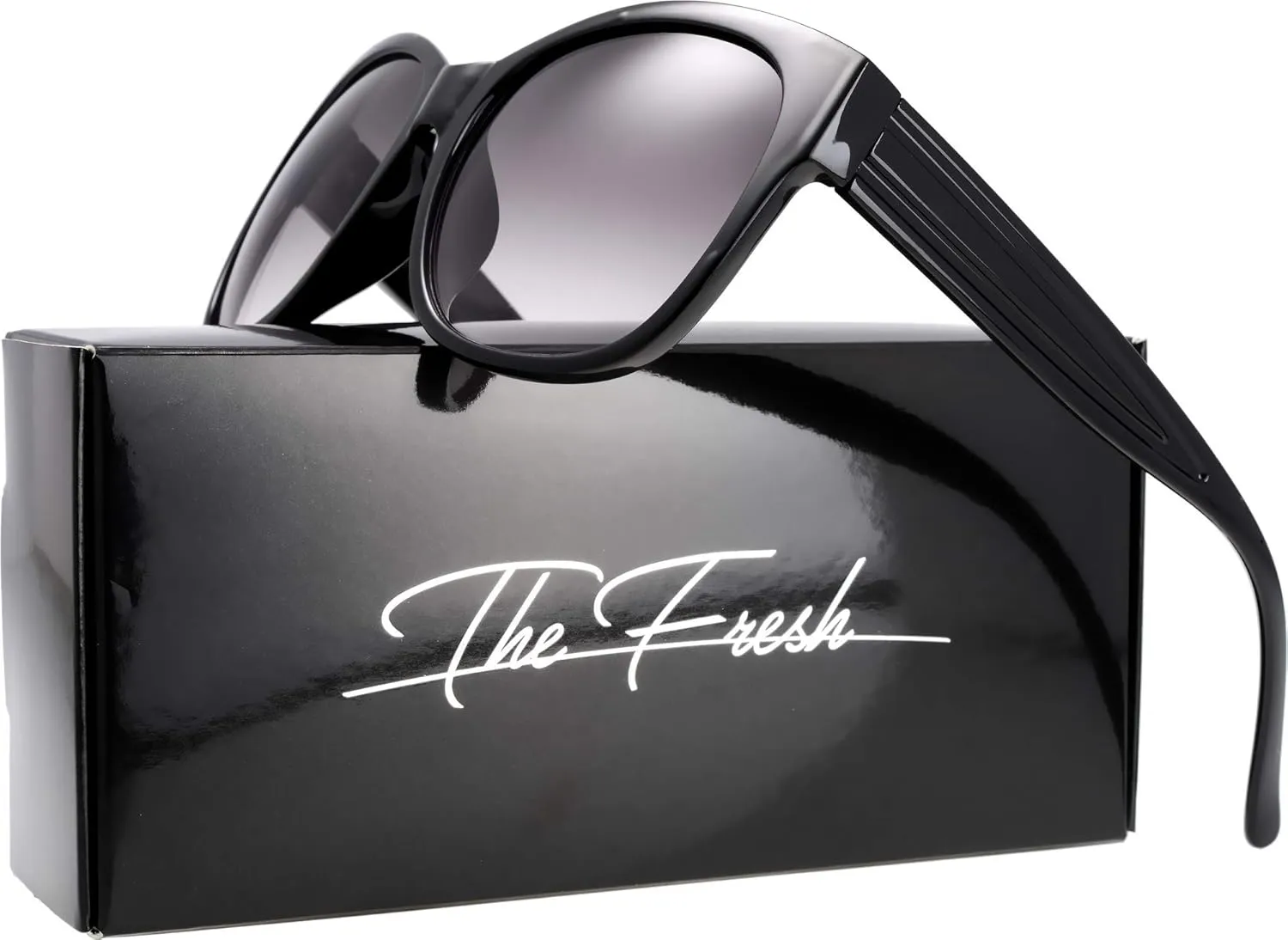 The Fresh Women's Oversized Square Jackie O Cat Eye Hybrid Butterfly Fashion Sunglasses - Exquisite Packaging