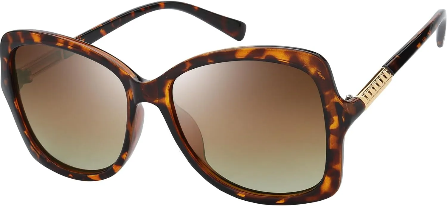 The Fresh Women's Oversized Square Jackie O Cat Eye Hybrid Butterfly Fashion Sunglasses - Exquisite Packaging