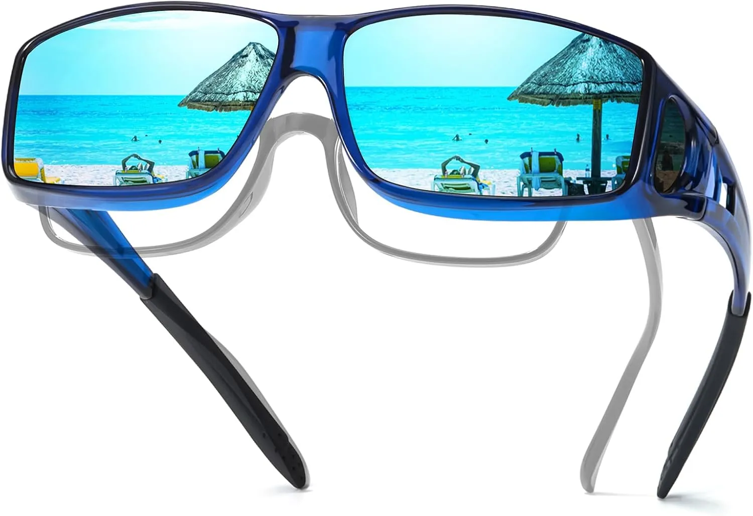TJUTR Polarized Sunglasses Over Glasses for Men Women, UV Protection Shades Over Prescription Eyeglasses Sun Glasses