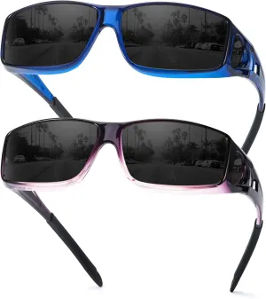 TJUTR Polarized Sunglasses Over Glasses for Men Women, UV Protection Shades Over Prescription Eyeglasses Sun Glasses