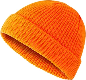 Unisex Wool Knit Beanie Hats for Men Women Knitted Winter Warm Skullies Windproof Watch Hat