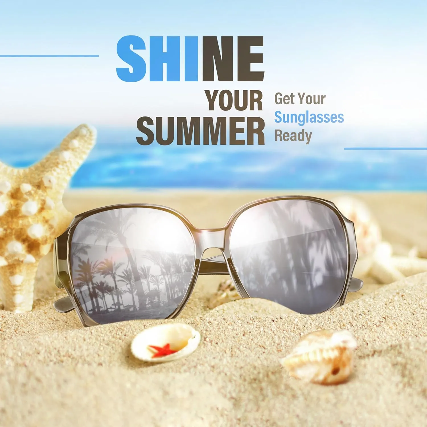 URUMQI Polarized Sunglasses Fit Over Glasses for Women, UV400 Protection Square Shades Extra Large Sun Glasses