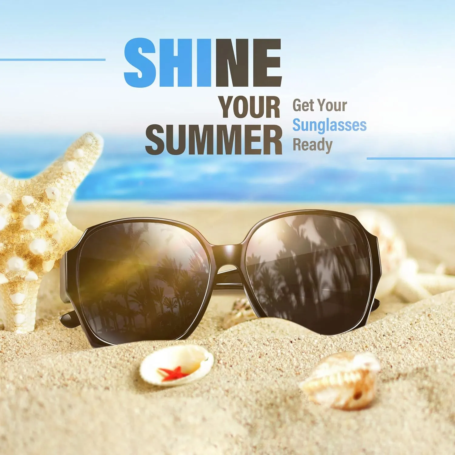 URUMQI Polarized Sunglasses Fit Over Glasses for Women, UV400 Protection Square Shades Extra Large Sun Glasses