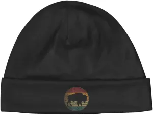 Vintage Distressed Buffalo Retro Bison Animal Lover Gift Unisex Hedging Cap Beanie Warm Skull Women Sports Watch Hat