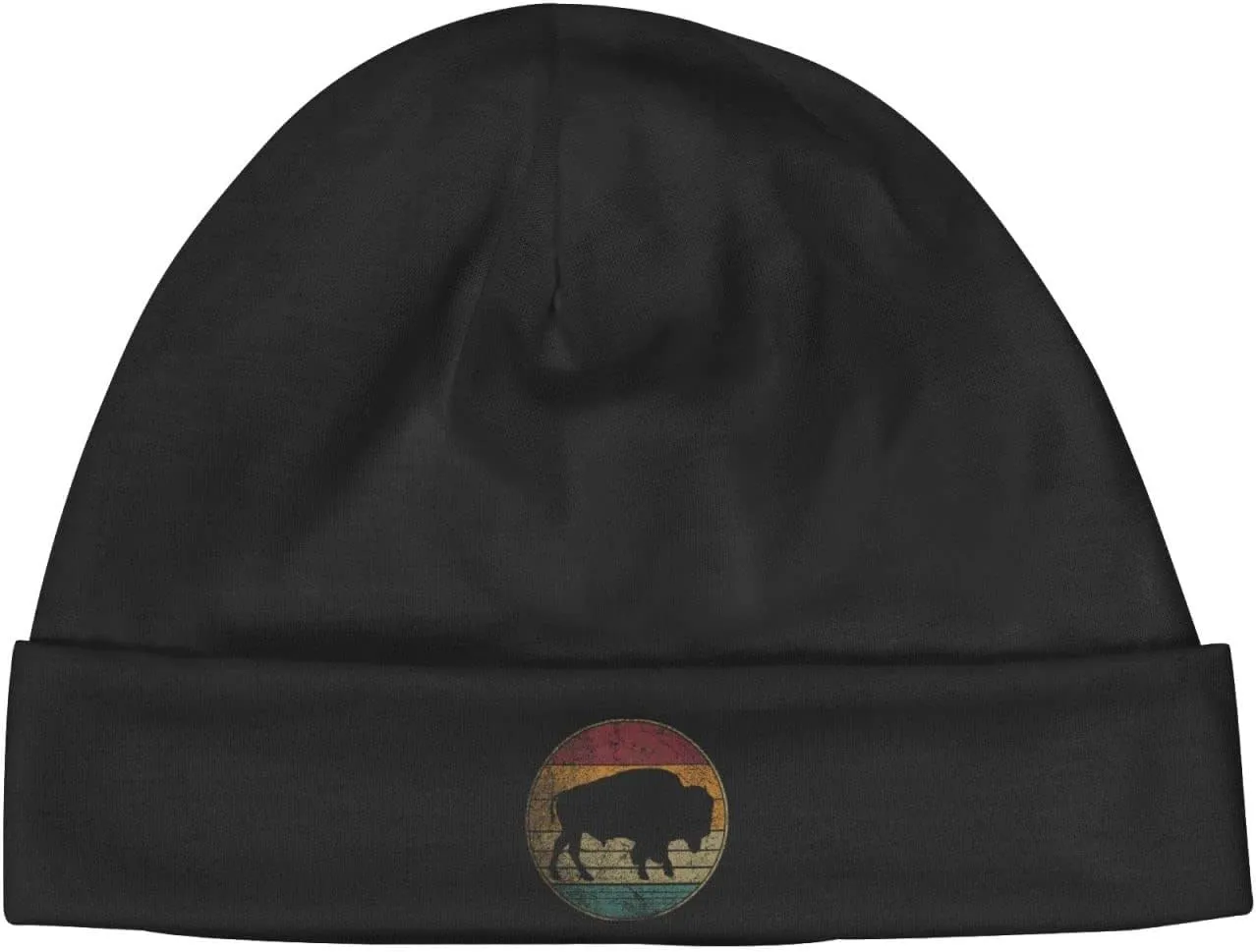 Vintage Distressed Buffalo Retro Bison Animal Lover Gift Unisex Hedging Cap Beanie Warm Skull Women Sports Watch Hat