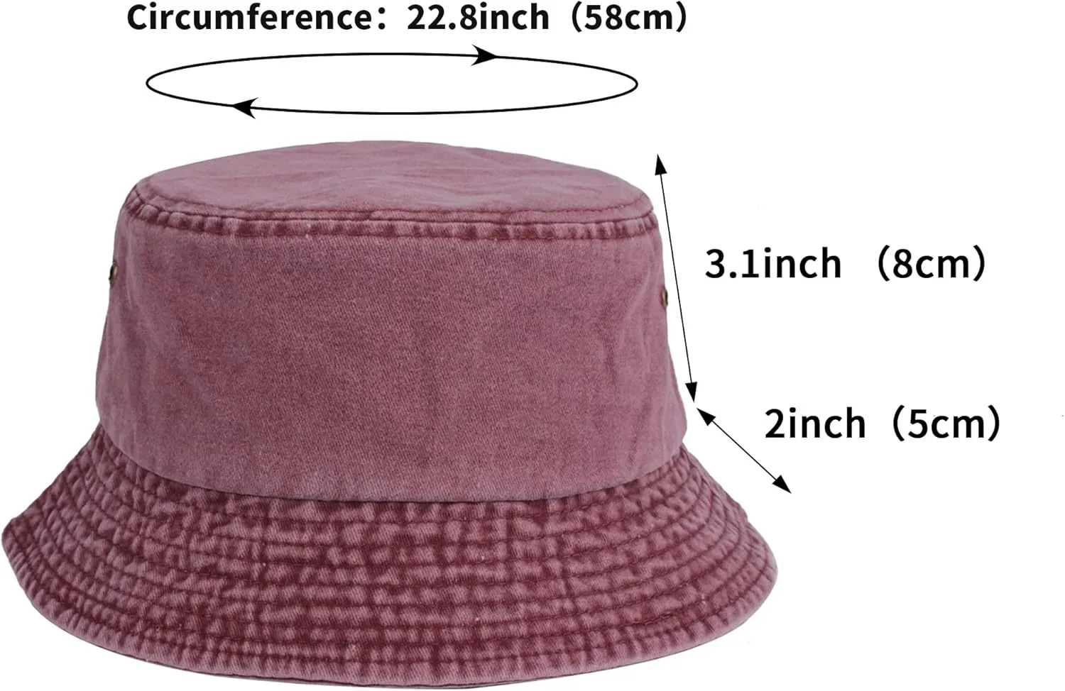 Washed Cotton Bucket Hats Packable Summer Outdoor Cap Travel Beach Sun Hat Plain Colors for Men Women