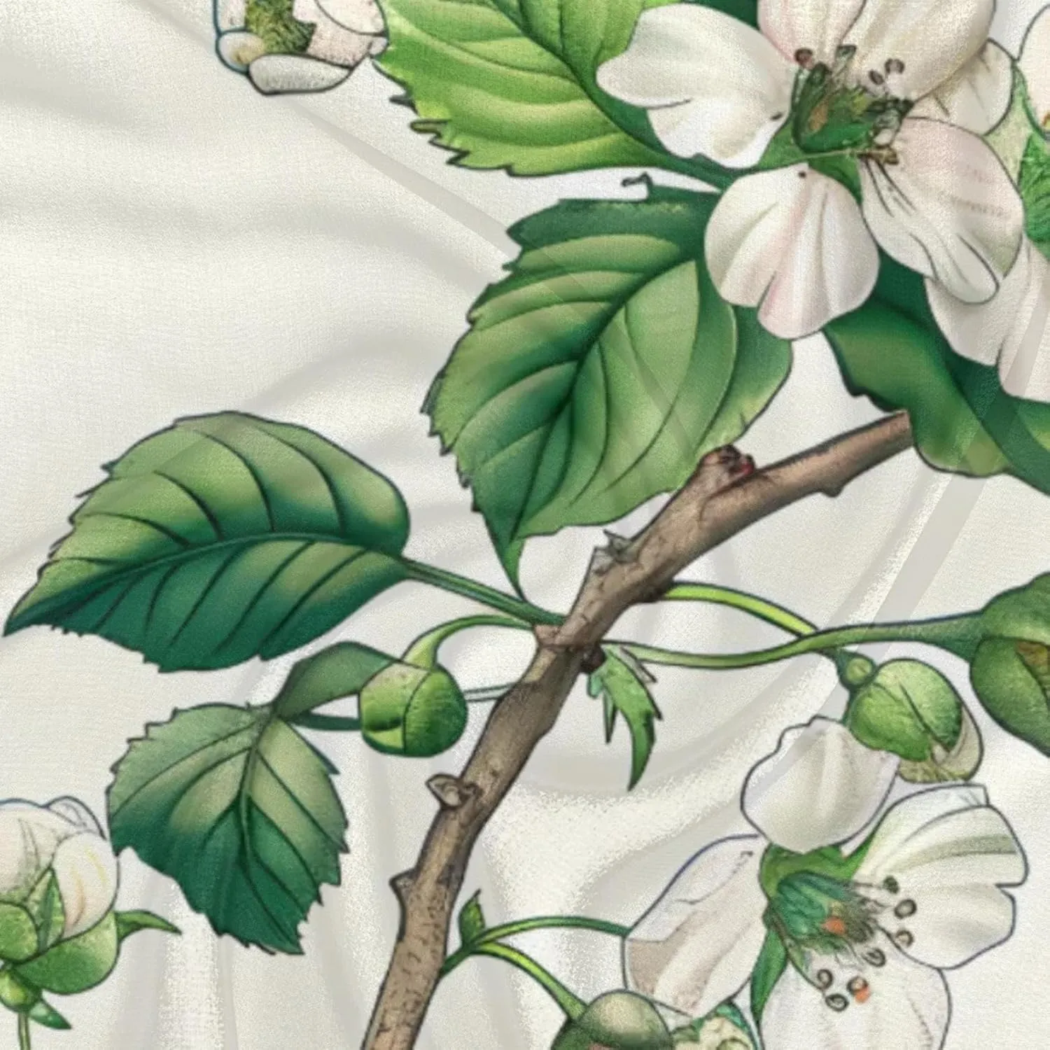 Watercolor Multicolor Poppy Silk Scarf for Women 23.6x23.6" Satin Head Scarf